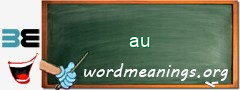 WordMeaning blackboard for au